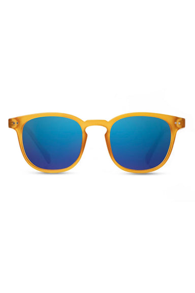 Shwood - Topo - Matte Orange/Walnut/HD+ Blue Flash Polar - Front