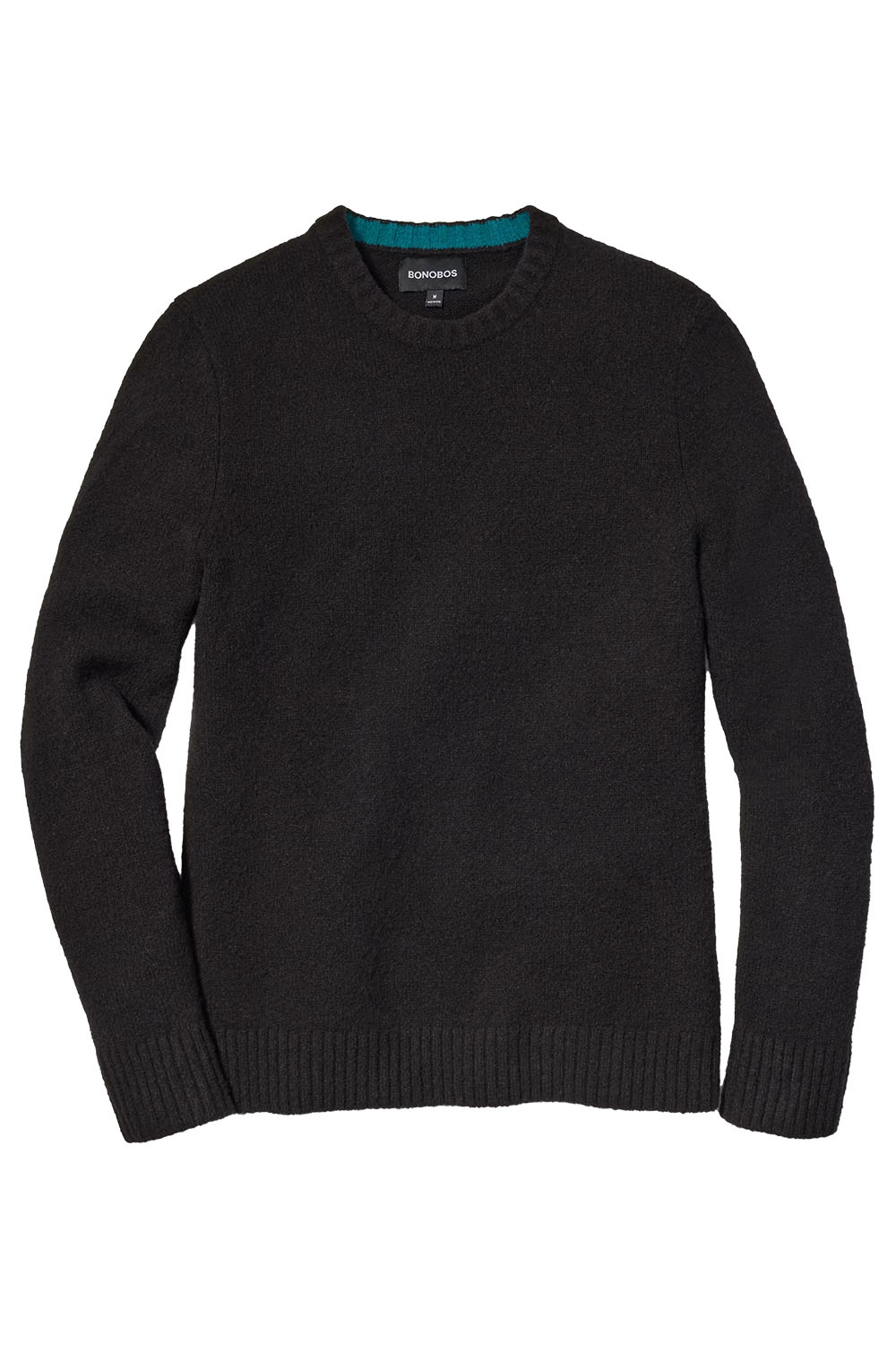 Bonobos - Boucle Crew Neck - Black - Flatlay