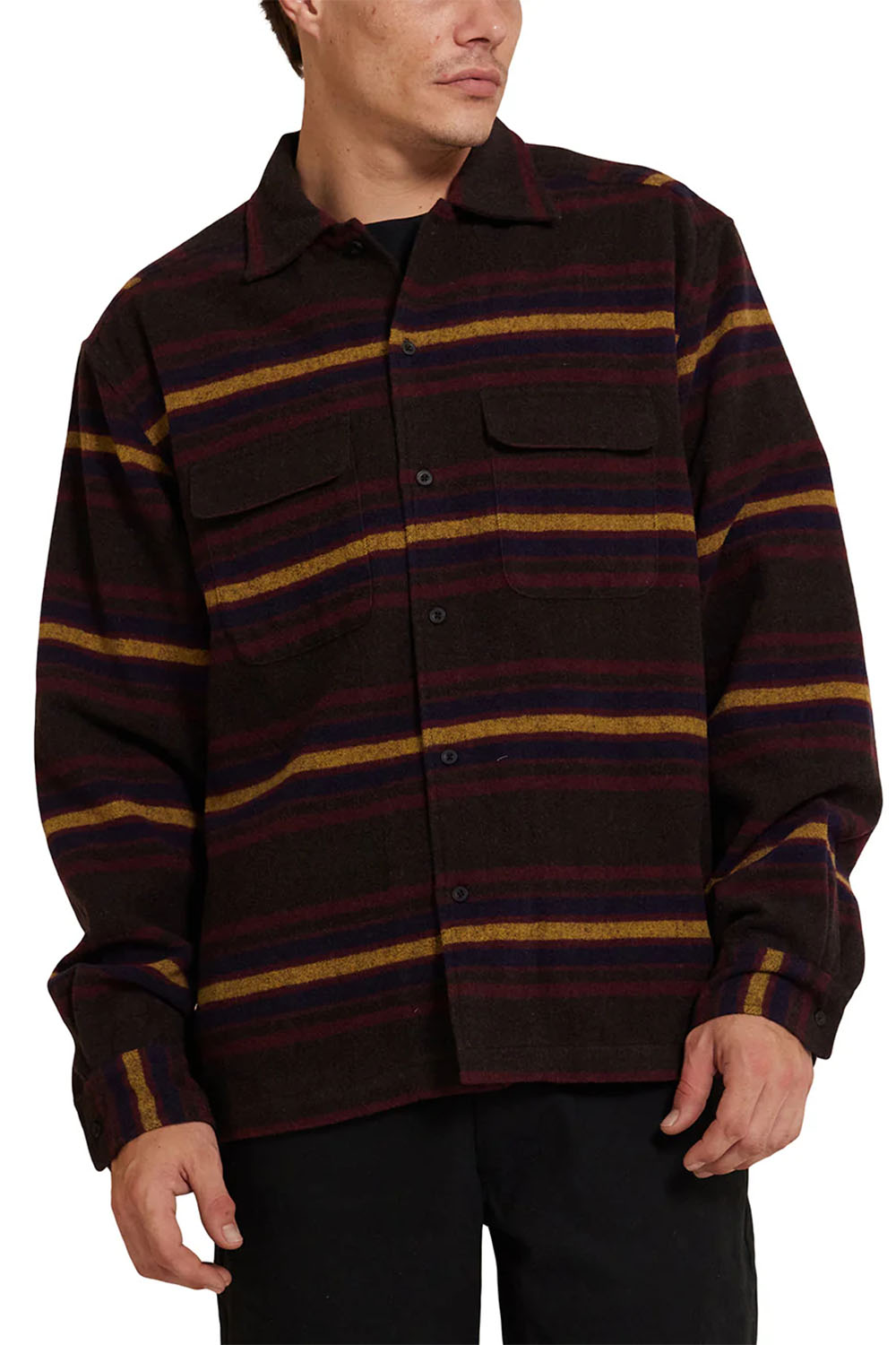 Deus Ex Machina - Moto Stripe Shirt - Multi Stripe - Front