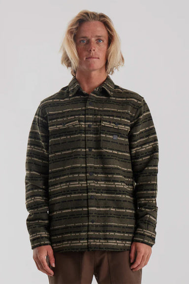 Roark - Nordsman Flannel LS - Dark Military Jacquard - Front