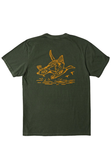 Duck Camp - Flight of the Mallards Tee - Moss - Back