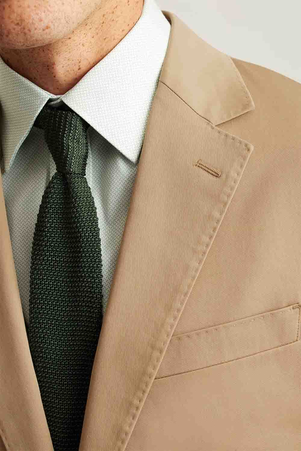 Bonobos - Jetsetter Italian Cotton Blazer - English Khaki - Collar