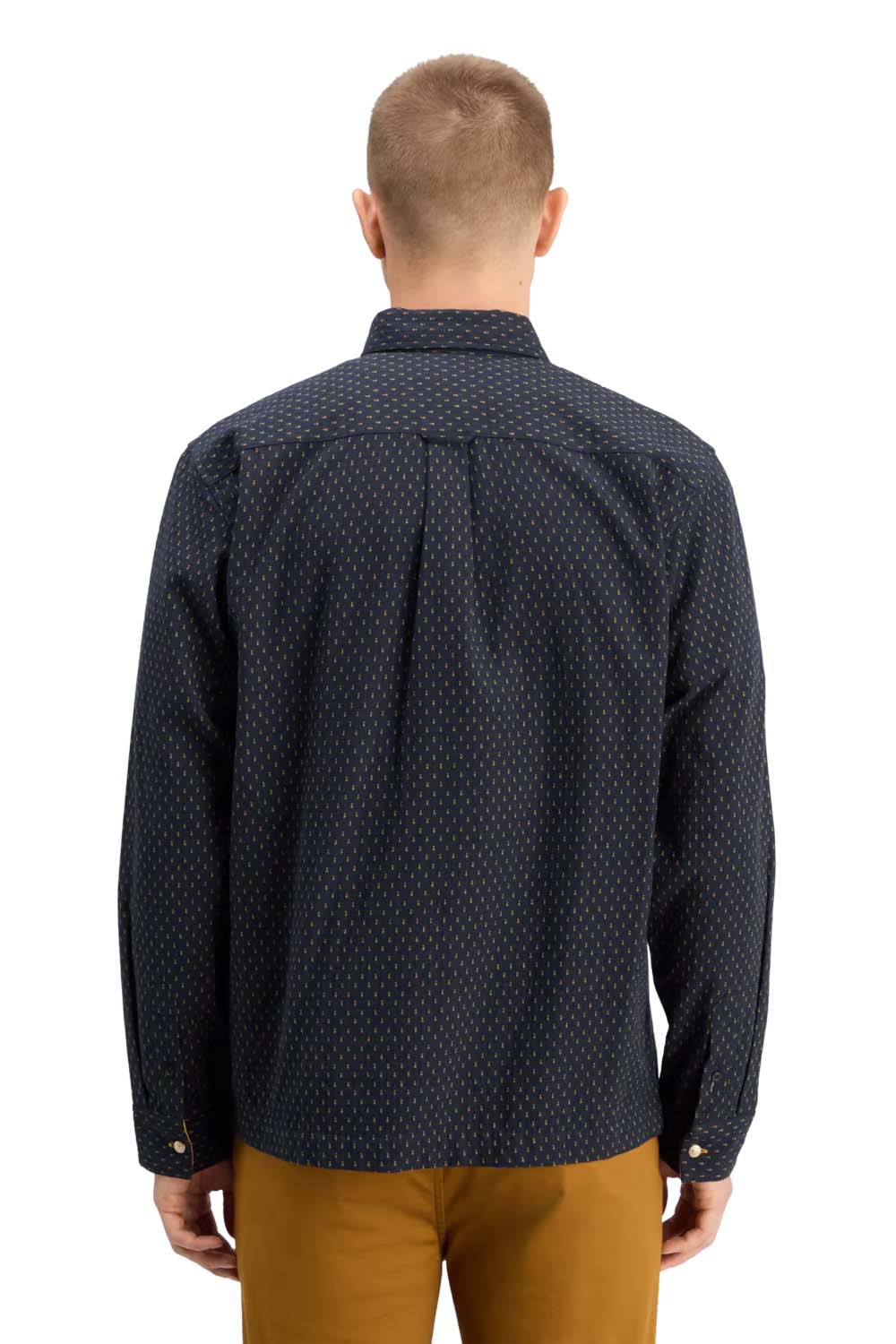 Scotch & Soda - Relaxed Fit Jacquard Shirt - Night - Back