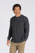 Dehen - New Spencer Waffle Crew - Charcoal - Detail