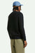 Brixton - Jacques Waffle Knit Sweater - Black - Back