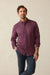 Faherty - Coastline Knit Shirt - Navy Red Gingham - Front