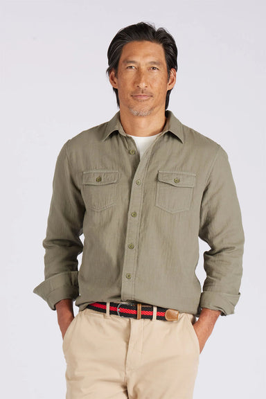 Grayers - Brando LW Double Cloth Shirt - Military Olive - Front