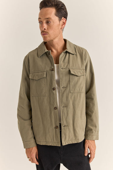 Rhythm - Insulated Overshirt - Fatigue - Front