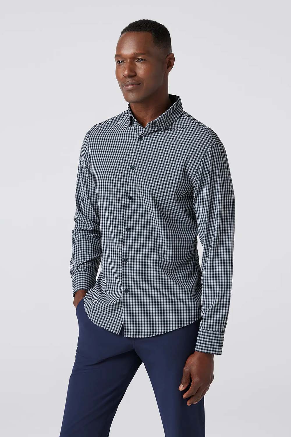 Mizzen + Main - Leeward LS - Aluminum Gingham