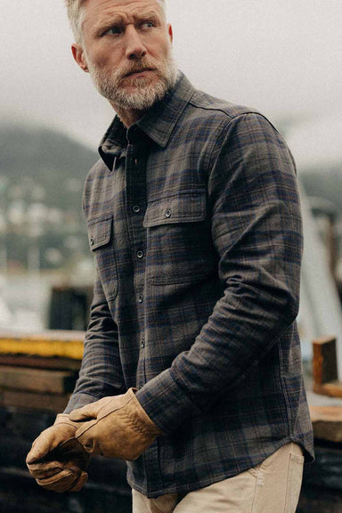 Taylor Stitch - The Ledge Shirt - Heather Granite Plaid - Model