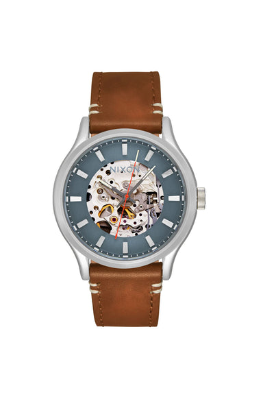 Nixon - Spectra Leather - Lt Gunmetal/Basalt/Sienna - Front