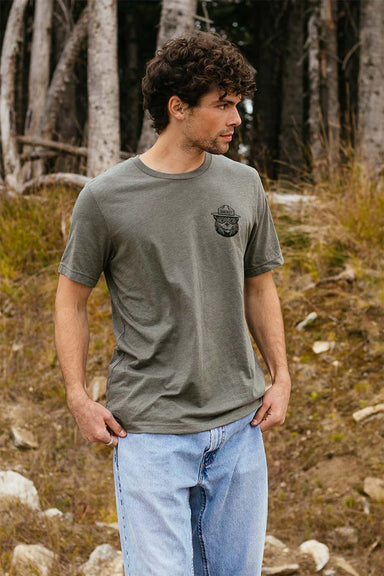 Great PNW - Knowledge Tee - Heather Military Green - Front