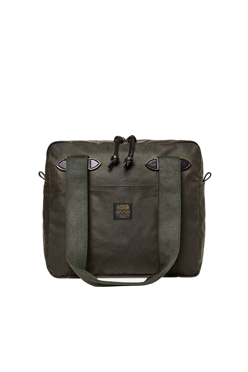 Filson - Tin Cloth Zipper Tote - Otter Green - Front