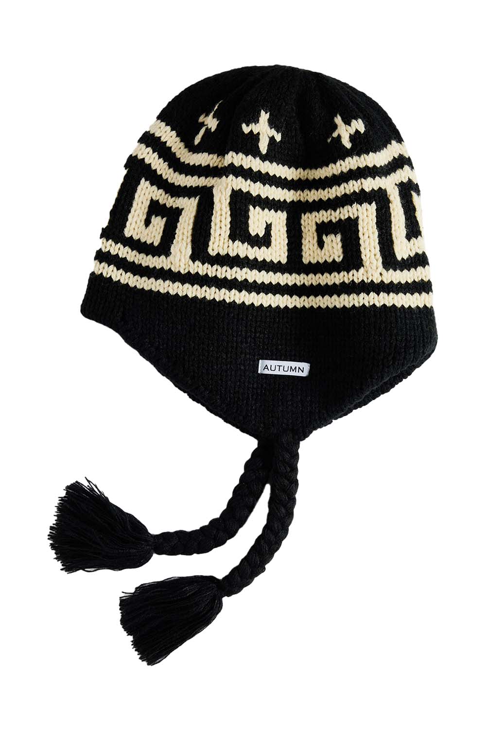 Autumn - Niseko Ear Flap Beanie - Black