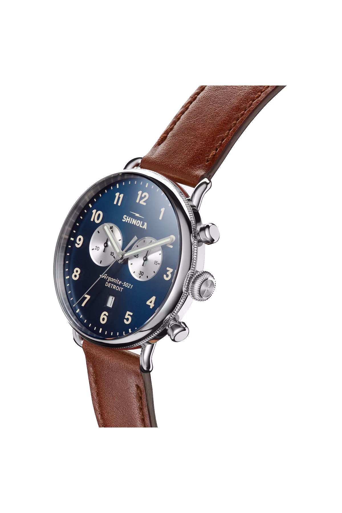 CANFIELD CHRONO 43mm - MIDNIGHT/COGNAC