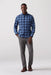 Mizzen + Main - City Flannel - Denim Blue Buffalo Plaid - Front