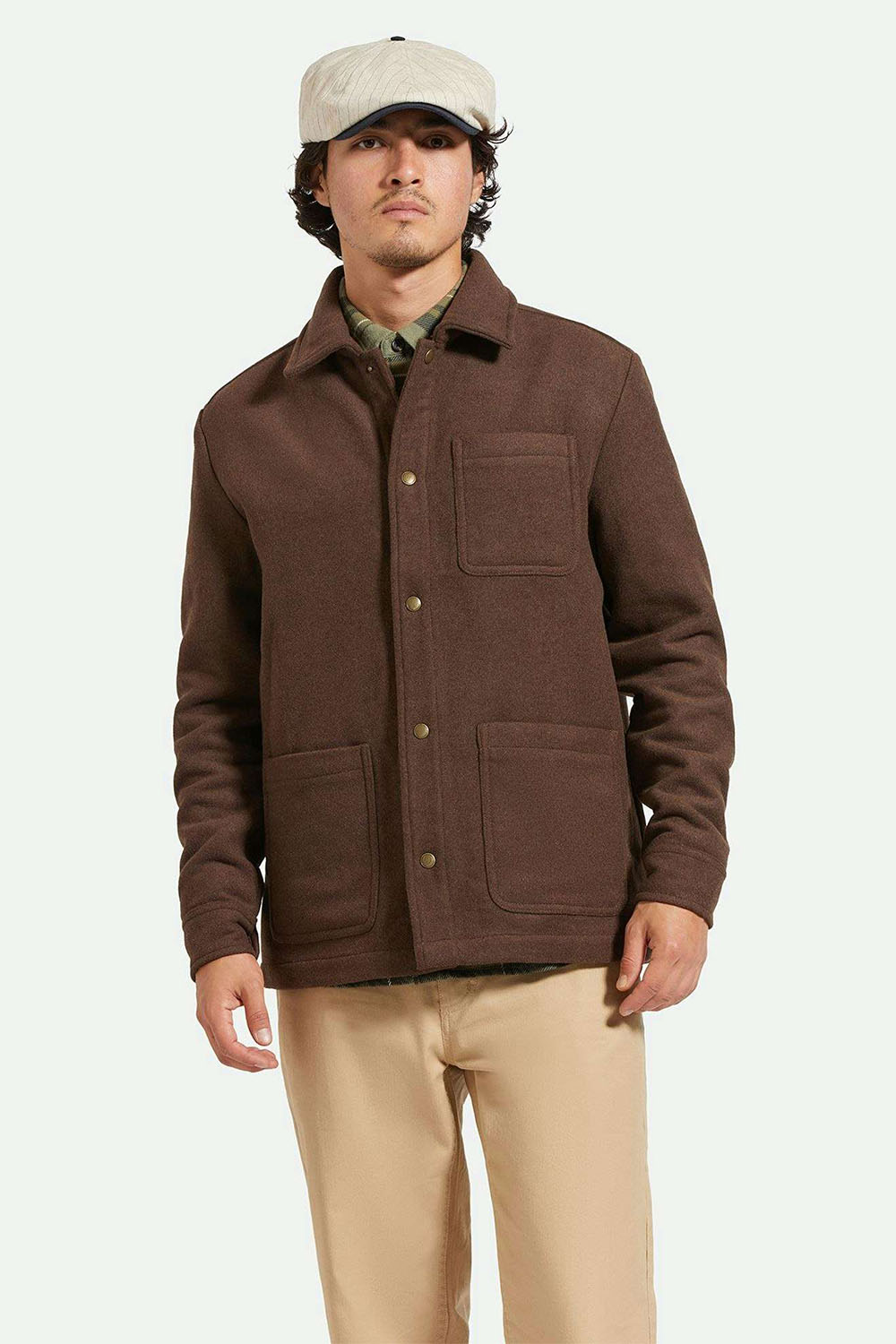 Brixton - Shop Chore Coat - Heather Pinecone Brown  - Front