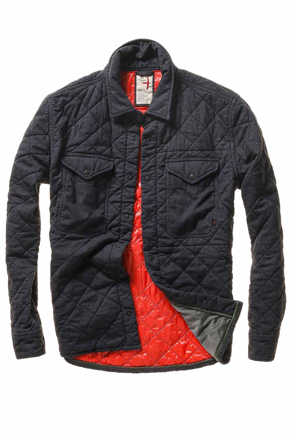 Relwen - Tick Weave Shirt Jacket - Navy - Front