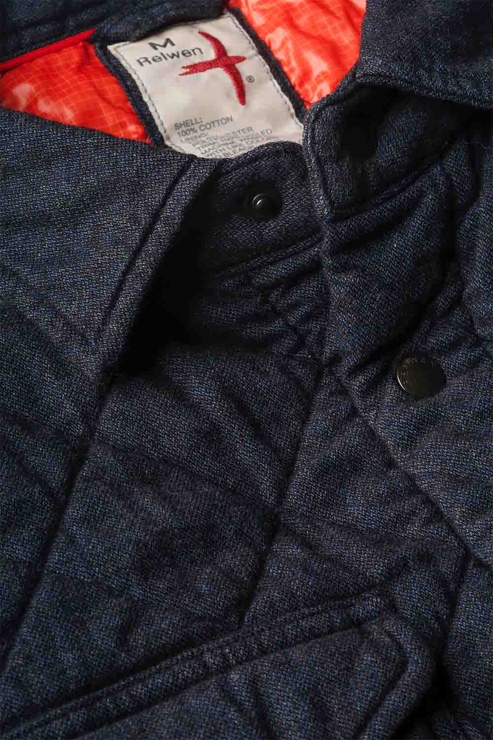 Relwen - Tick Weave Shirt Jacket - Navy - Detail