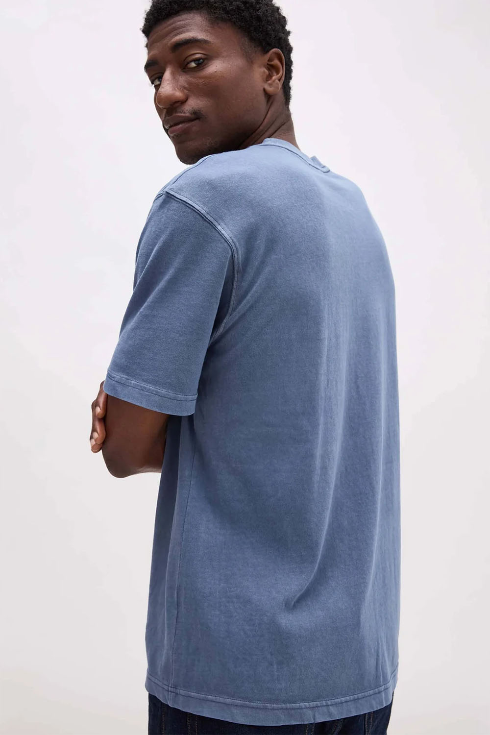 Richer Poorer - Relaxed SS Tee - Vintage Indigo - Back