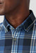 Mizzen + Main - City Flannel - Denim Blue William Plaid - Detail