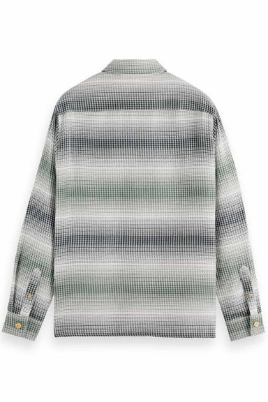 Scotch & Soda - Stripe Waffle Shirt - Amsterdam Green - Back