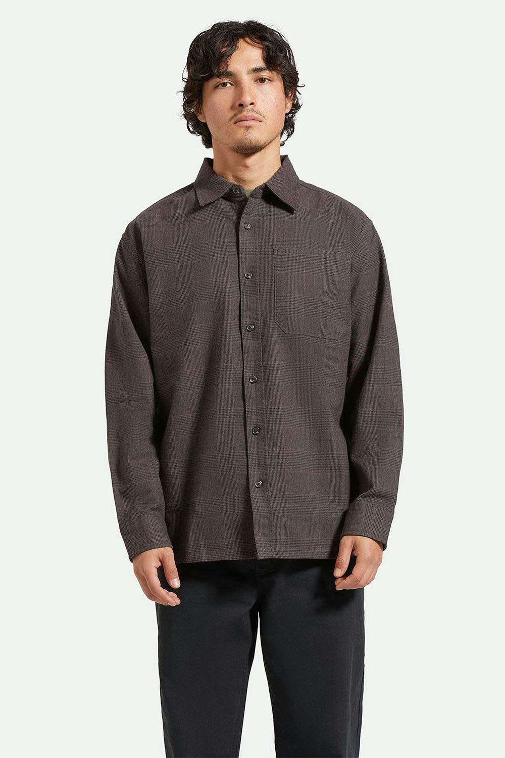 Brixton - Selden Overshirt - Mixed Tweed - Model