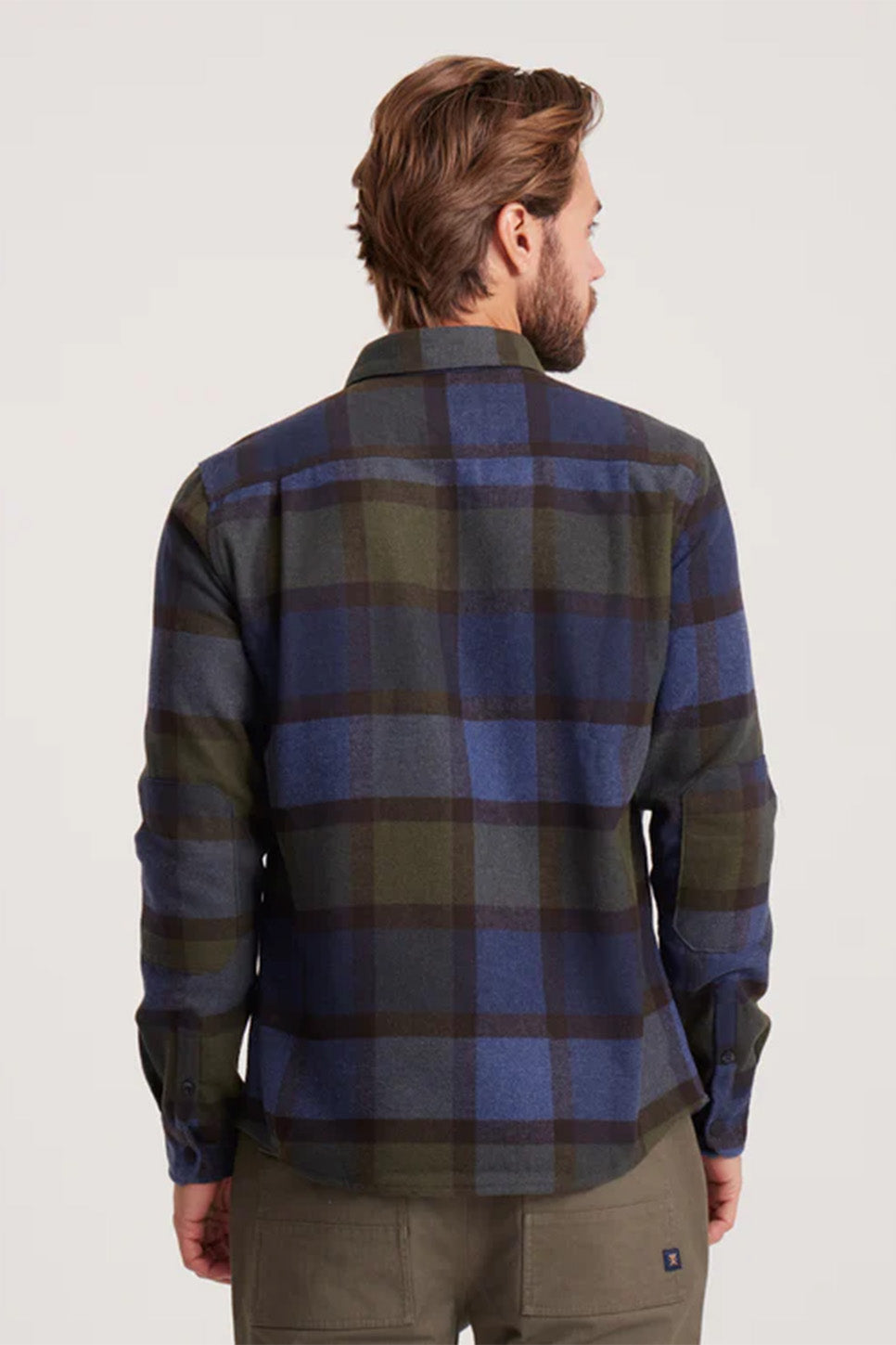 Roark - Nordsman Flannel LS - Navy Plaid - Back