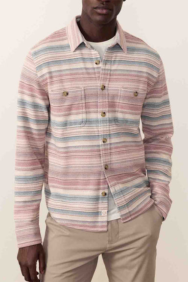 Marine Layer - Pacifica Stretch Shirt - Warm Baja Stripe - Front