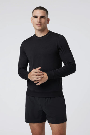 Vuori - Ponto Performance Crew - Black Heather - Front