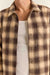 Rhythm - Plaid LS Flannel - Brown - Detail