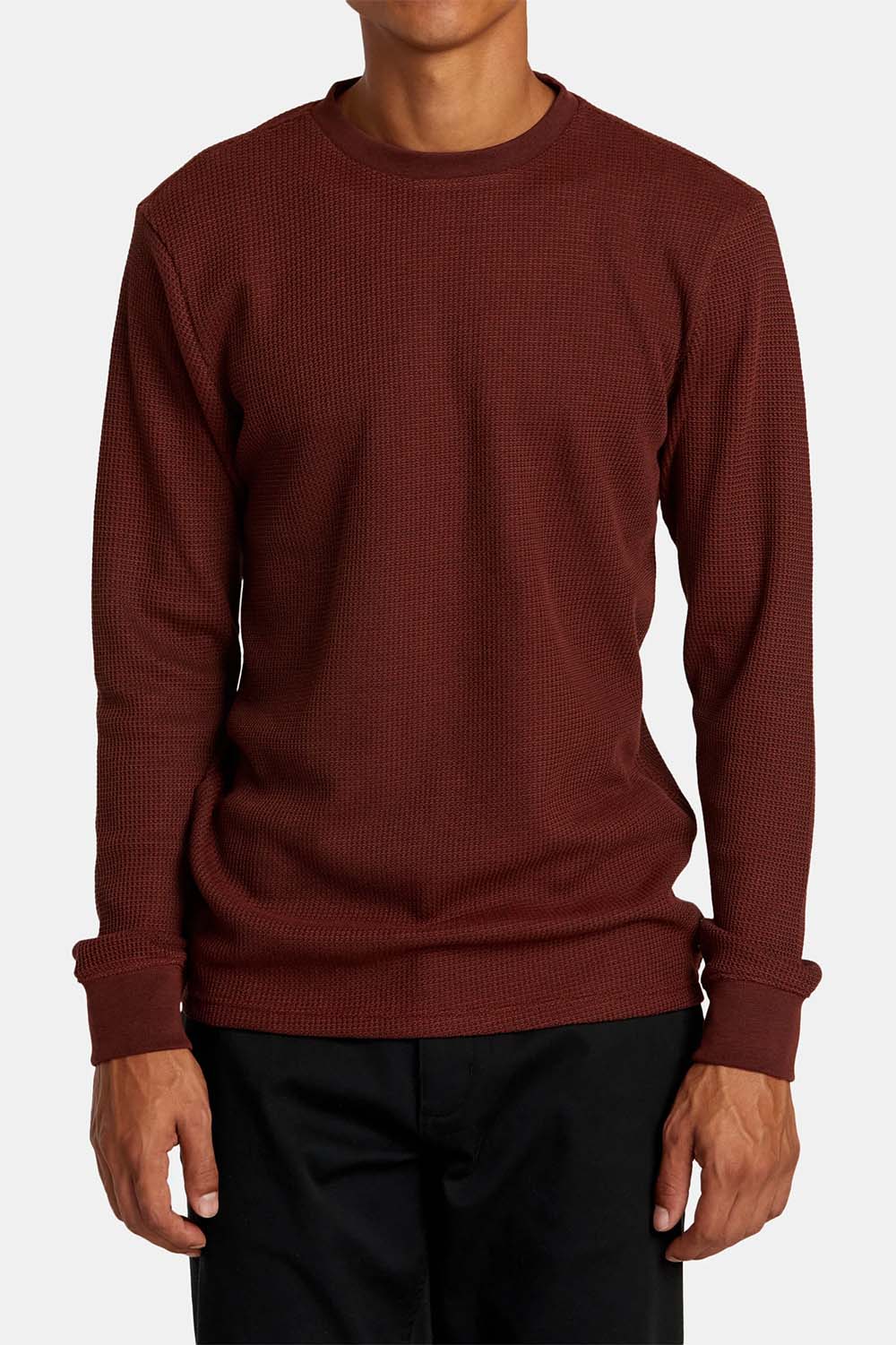 RVCA - Day Shift Thermal LS - Red Earth - Front