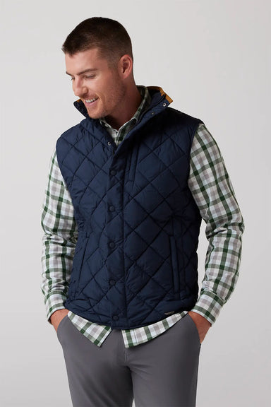 Mizzen + Main - Belmont Quilted Vest - Navy Solid