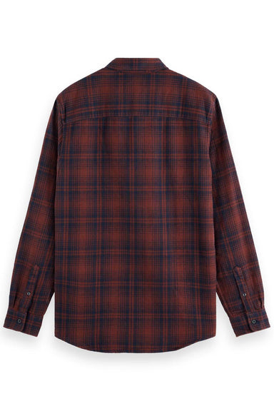 Scotch & Soda - Flannel Check Shirt - Brown Check - Back