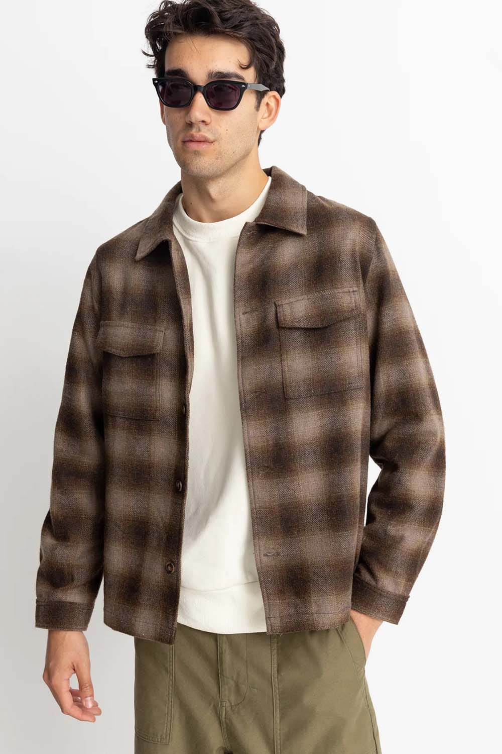 Rhythm - Criss Overshirt - Cedar  - Front