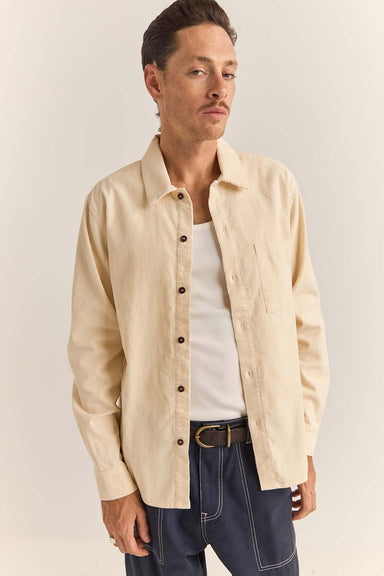 Rhythm - Corduroy LS Shirt - Natural - Front