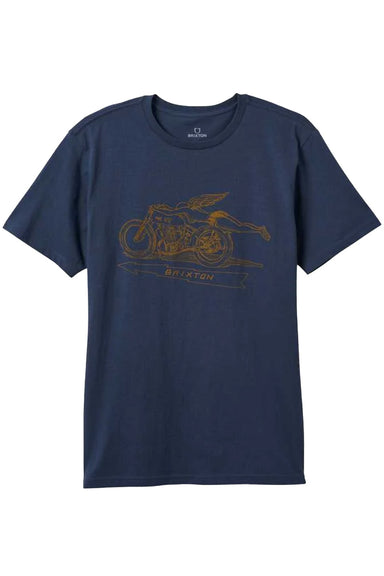 Brixton - 20th Anni Flyer SS - Washed Navy