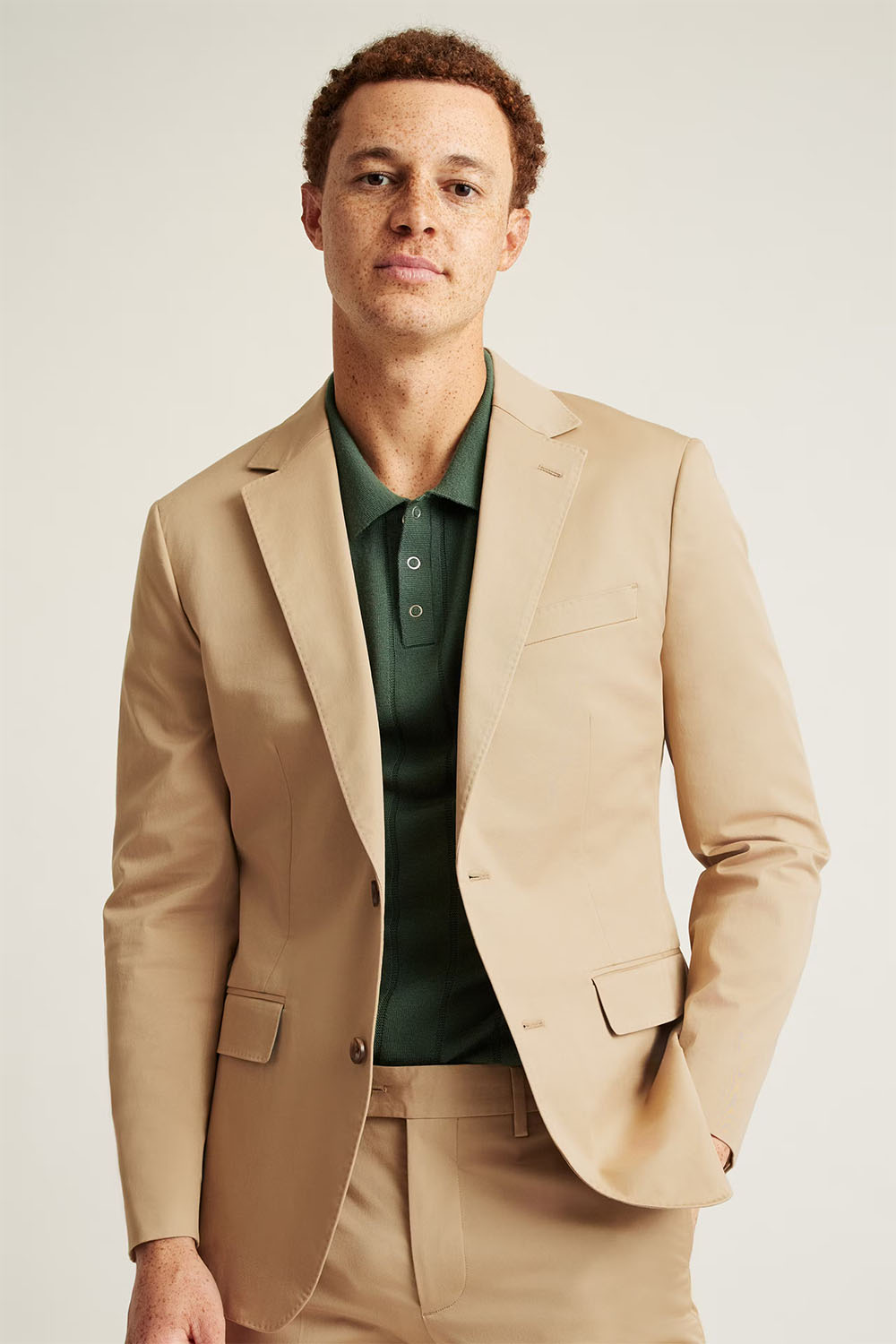 Bonobos - Jetsetter Italian Cotton Blazer - English Khaki - Front