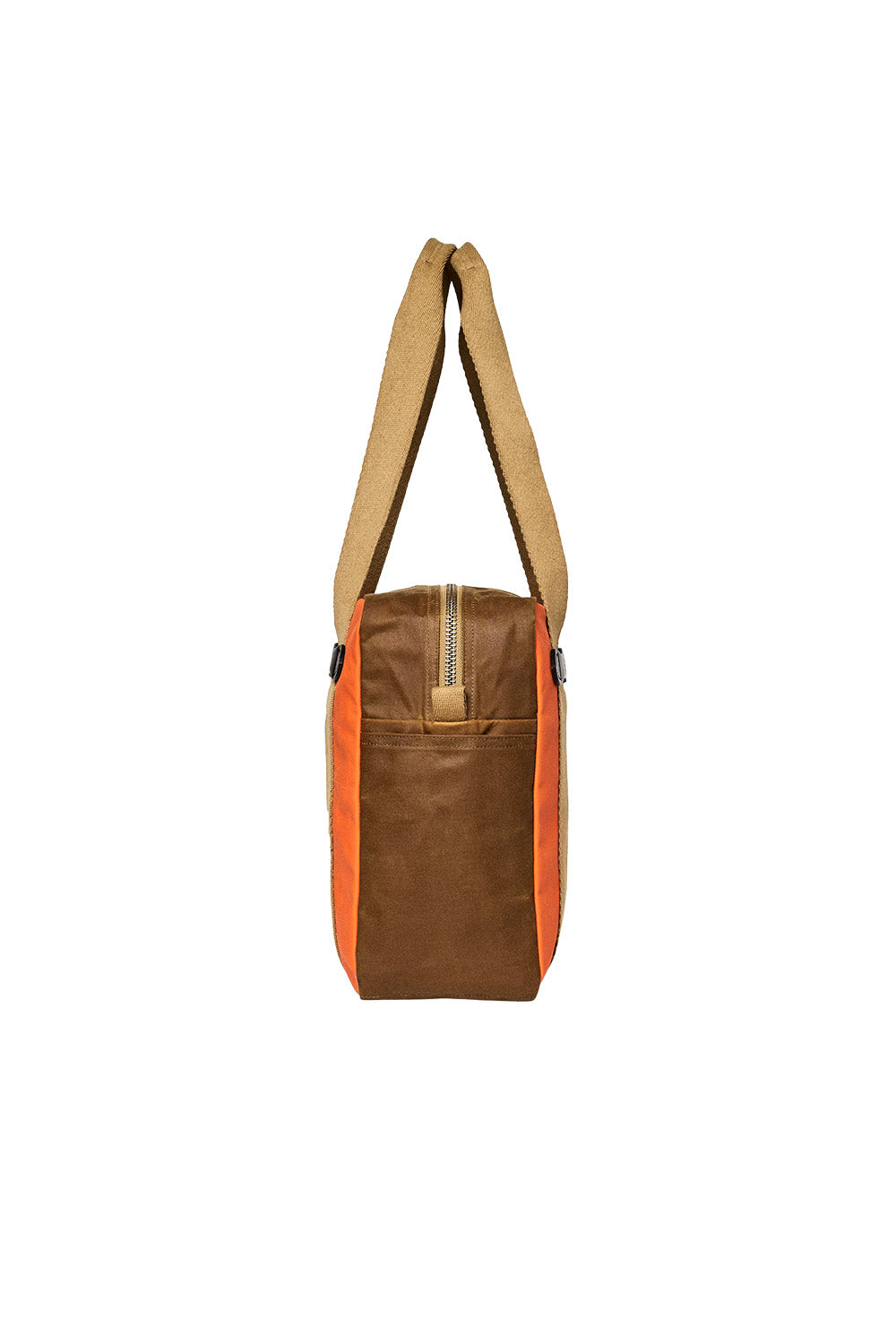 Filson - Tin Cloth Zipper Tote - Dark Tan/Flame - Side