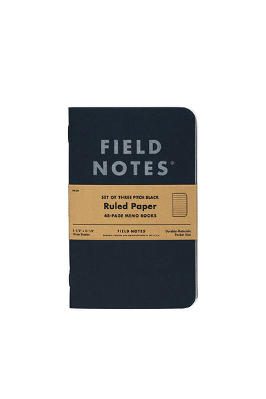 Field Notes - Pitch Black Memo 3 Pack