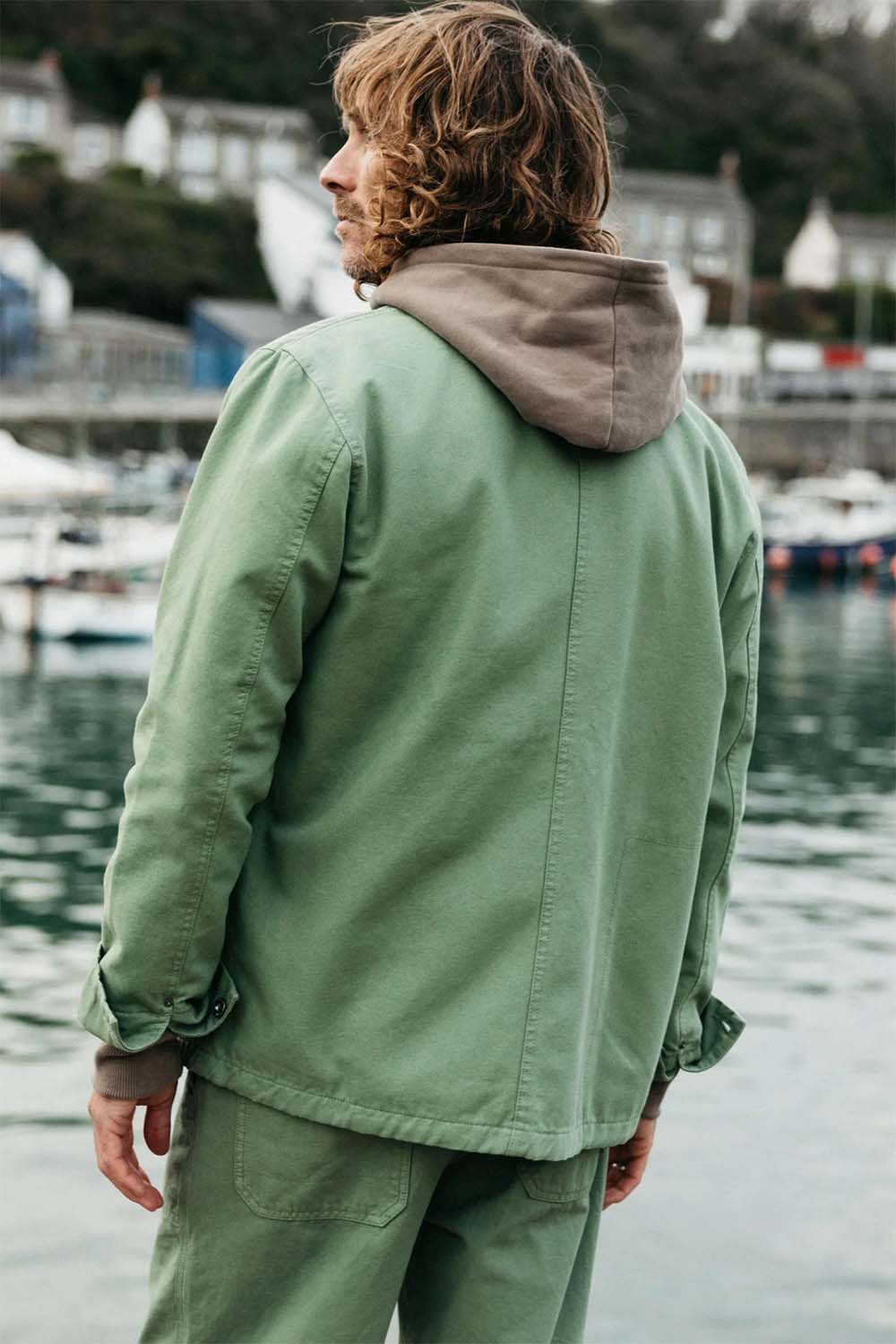 Finisterre - Basset Flannel Lined Jacket - Wild Sage - Back