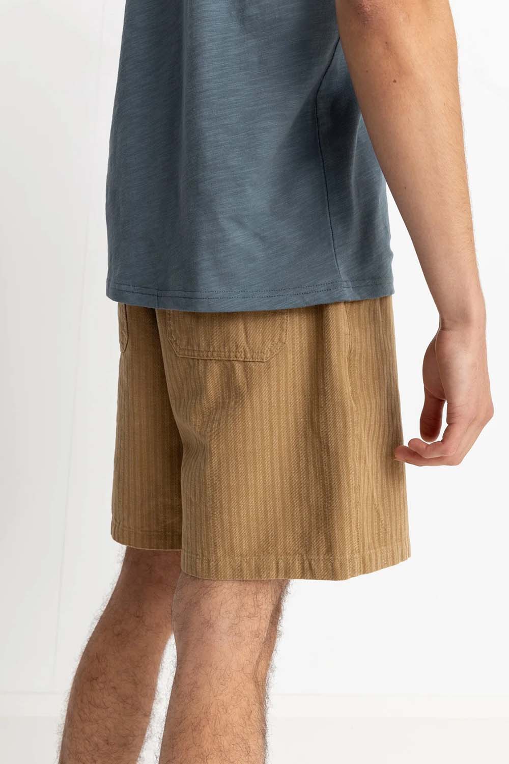 Rhythm - Stripe Essential Short - Tobacco - Back