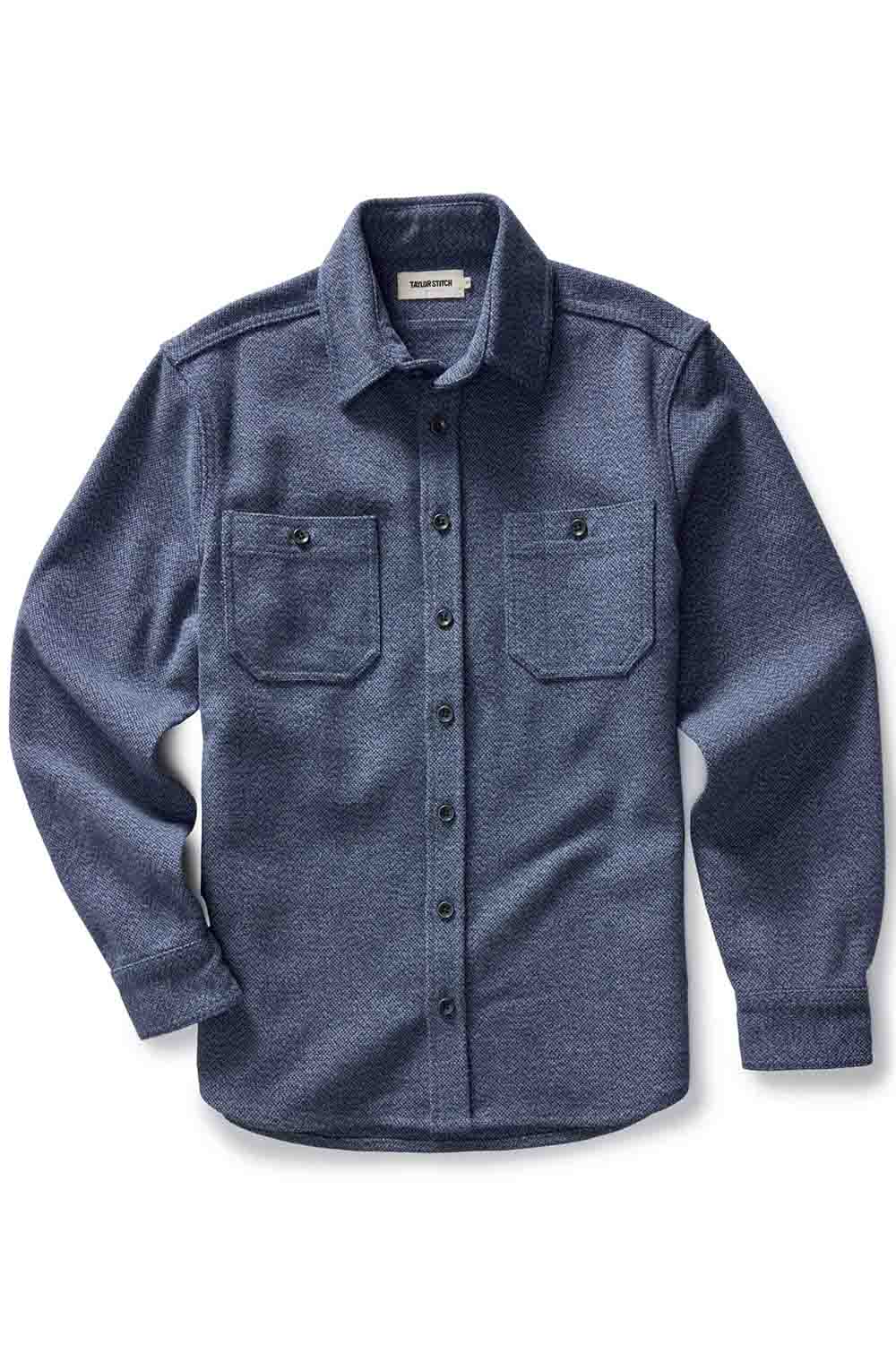 Taylor Stitch - The Utility Shirt - Indigo Ash Wool Canvas - Flatlay