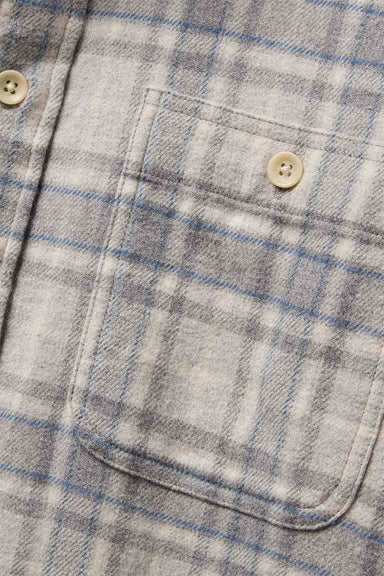 Faherty - Super Brushed Flannel - Grey Falls Plaid - Detail