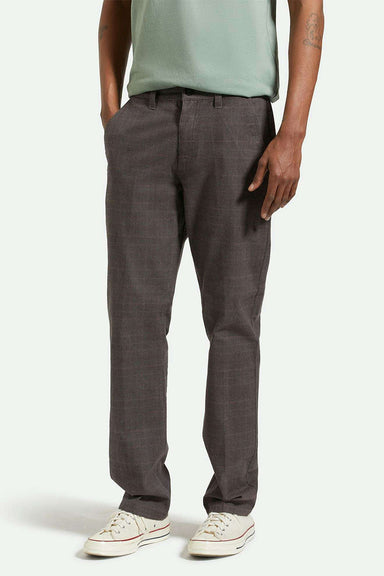 Brixton - Choice Chino Regular Pant - Black Houndstooth - Front