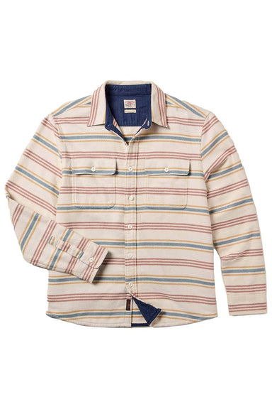 Faherty - Wavebreaker Shirt - Dune Sky Stripe - Flatlay