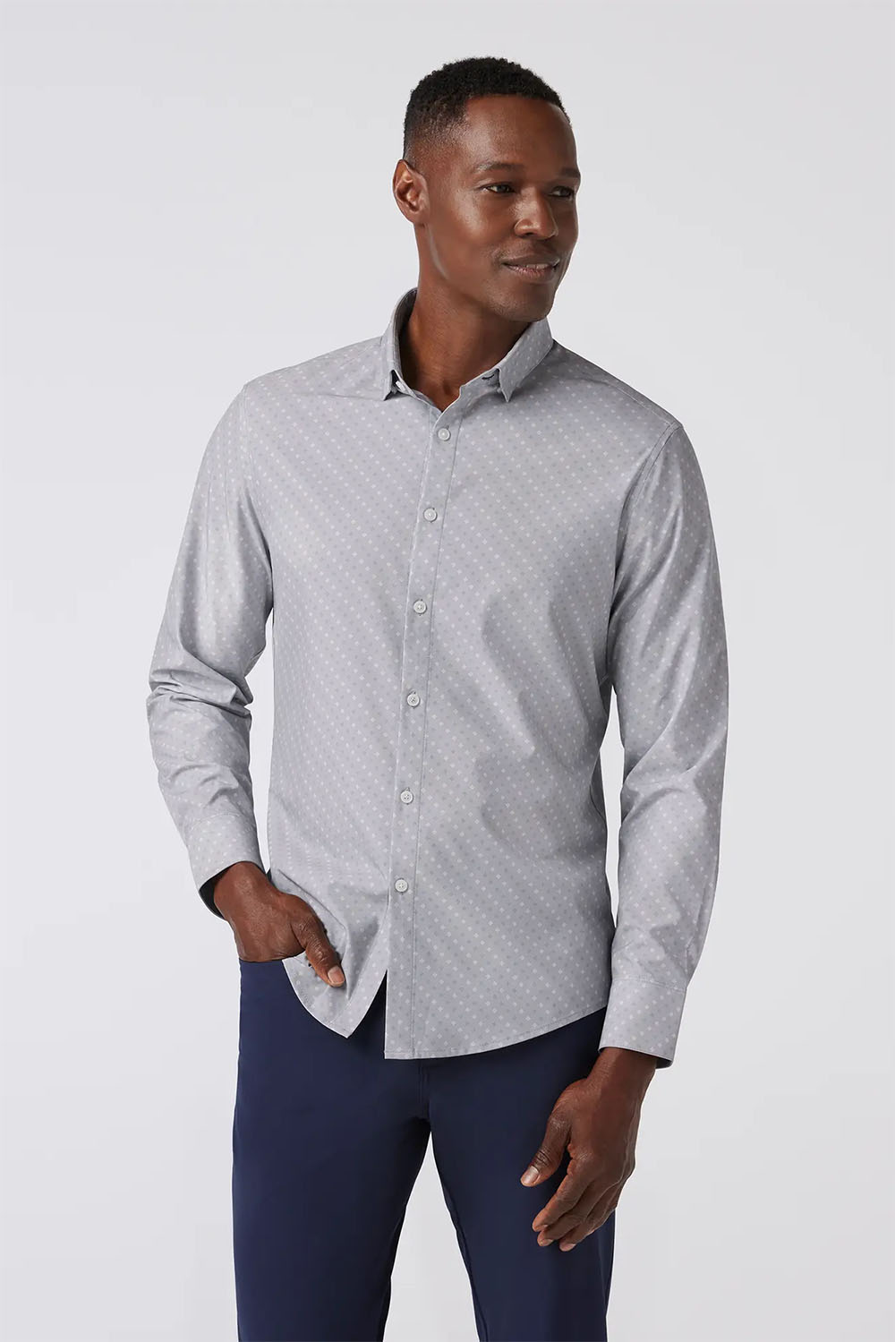 Mizzen + Main - Leeward LS - Silver Dotted Diamond