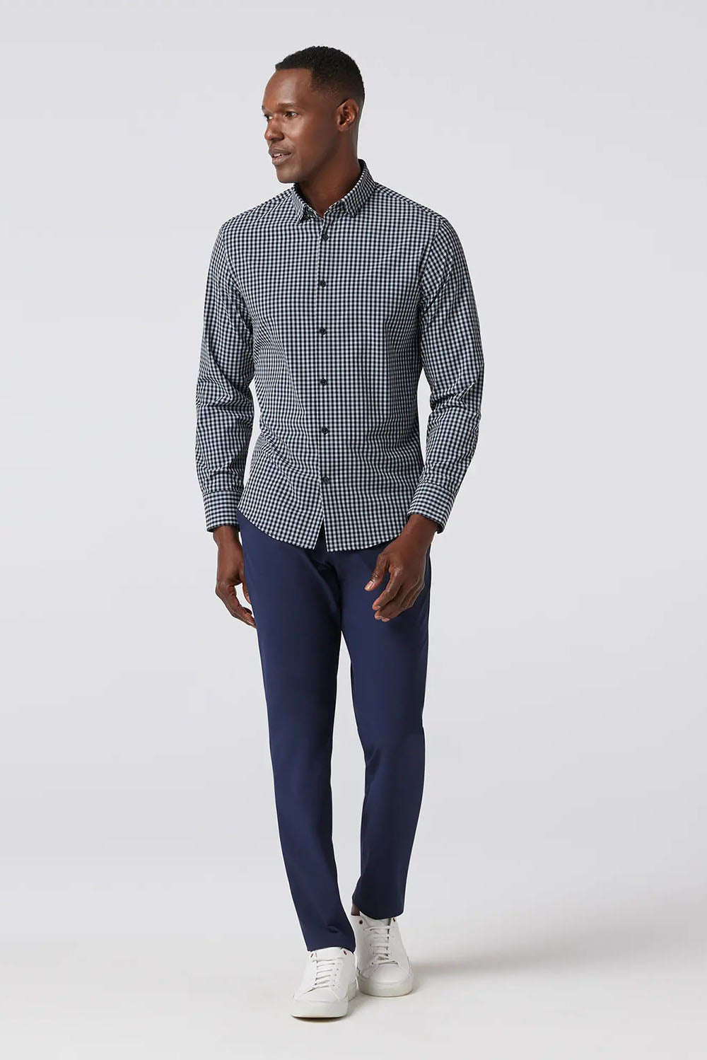 Mizzen + Main - Leeward LS - Aluminum Gingham - Profile