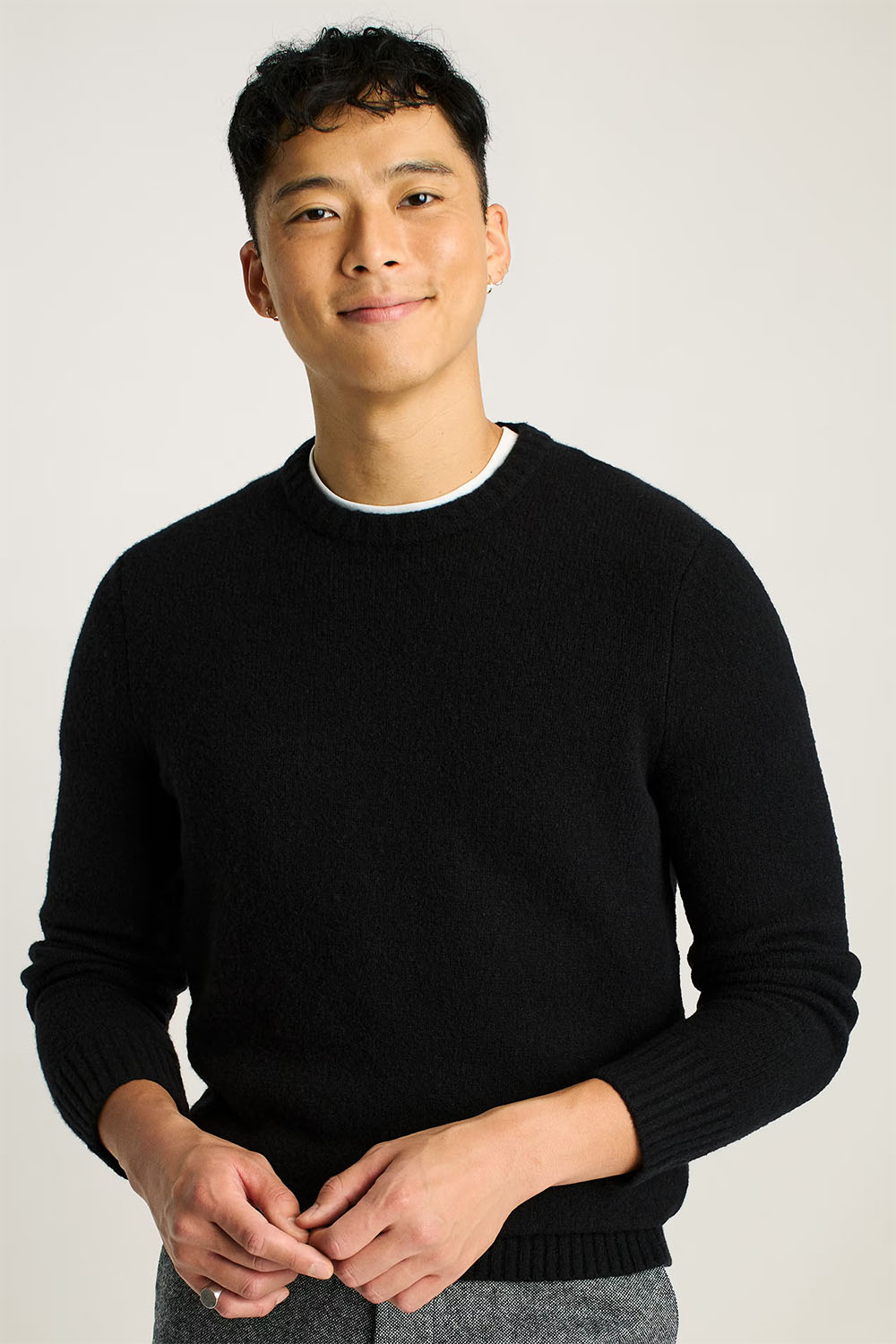 Bonobos - Boucle Crew Neck - Black - Front