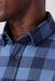 Mizzen + Main - City Flannel - Denim Blue Buffalo Plaid - Detail